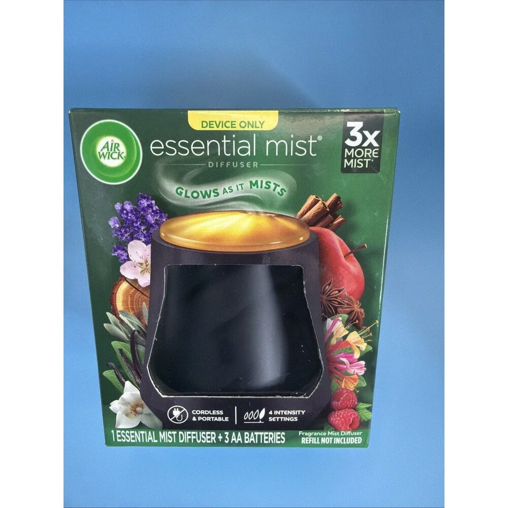 Air Wick Essential Mist Diffuser Natural Essential Oils Diffuser Black No Refill